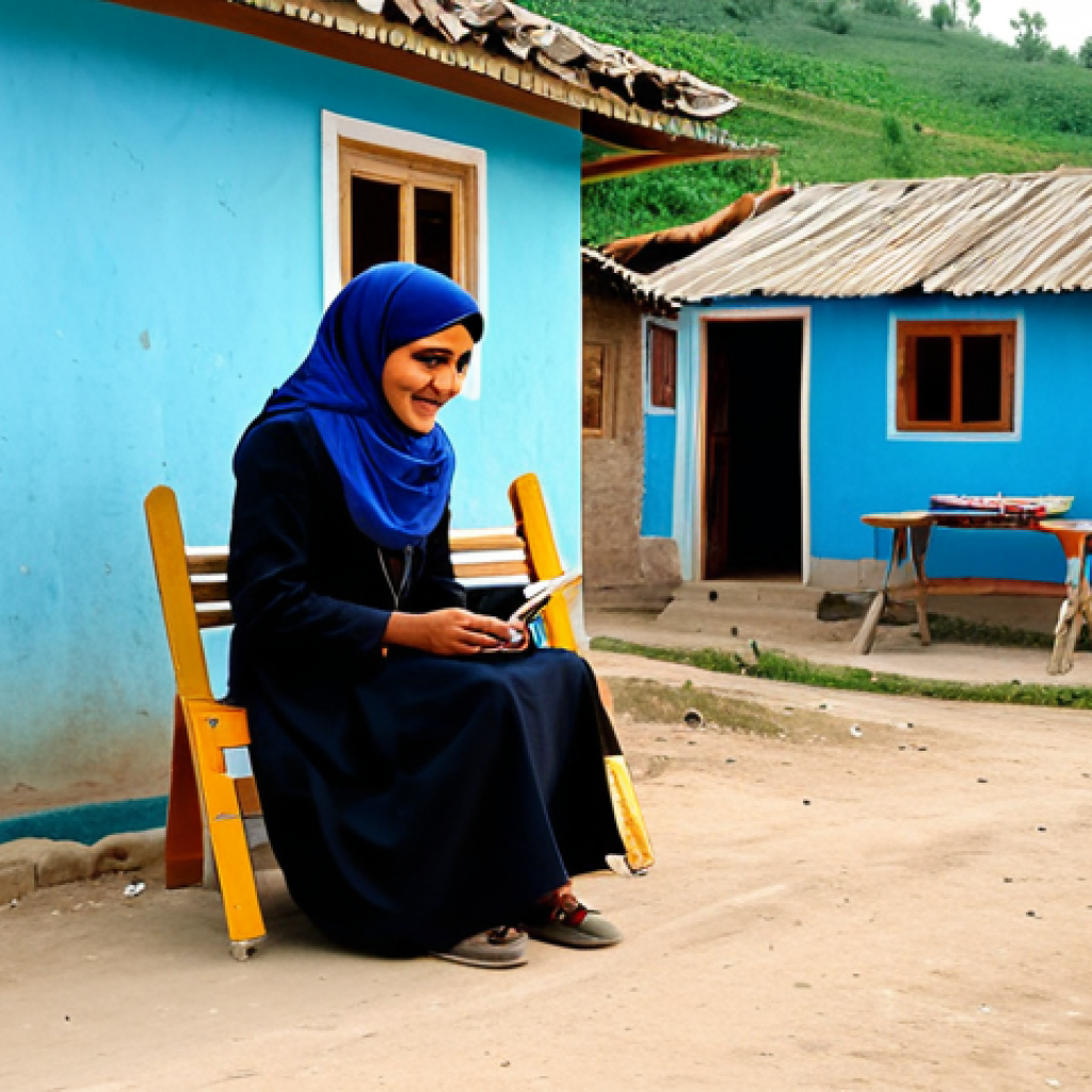 국제 의료 봉사 간호 - Mobile Clinic in a Rural Setting**

"A fully clothed female doctor wearing a hijab and modest profes...