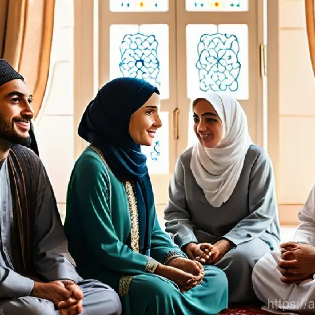 암 환자 간호 - **A Family's Spiritual Comfort and Unity:**
    A serene indoor scene in a traditional yet elegant A...