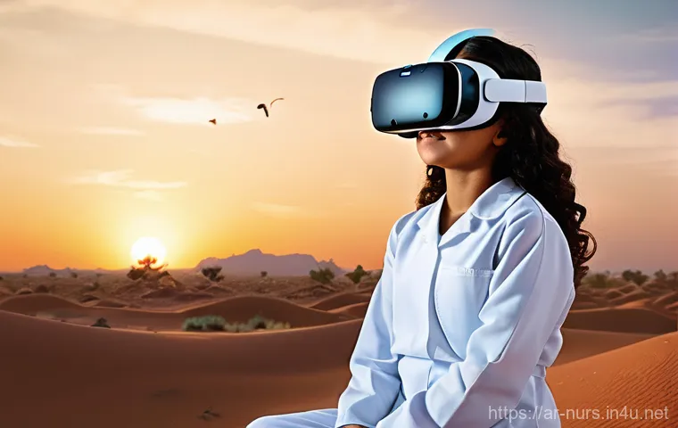 통증 관리 간호 - **Prompt 2: The Compassionate Hand of a Nurse**
    "A warm, empathetic Arab nurse, wearing a clean,...