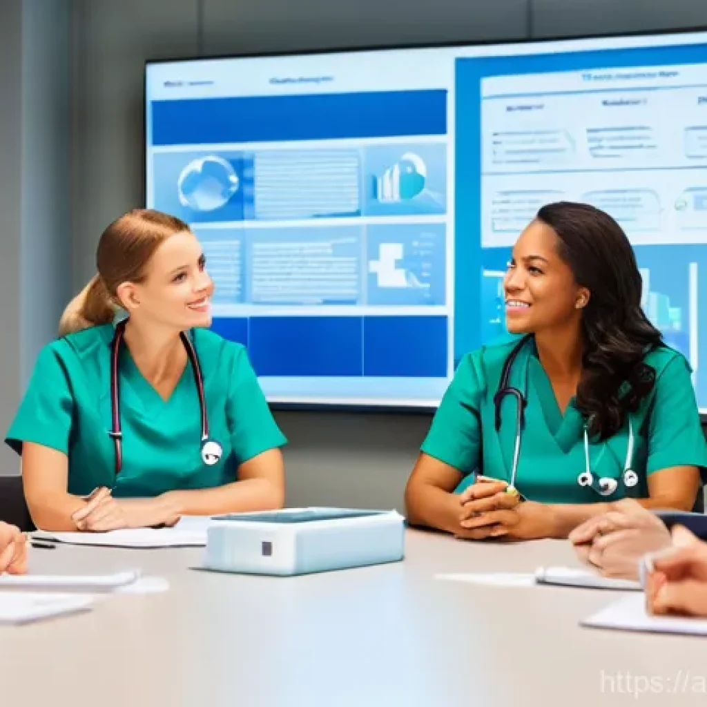 간호사 봉급 및 연봉 비교 - **Prompt 1: Collaborative Learning and Career Growth**
    A diverse group of professional nurses, i...