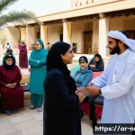 지역사회 건강증진 간호 - A warm and engaging community health nurse actively listening with full attention to a diverse group...