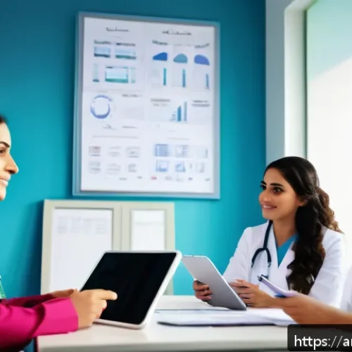 간호 조직 문화 및 팀워크 향상법 - A diverse team of Arabic-speaking nurses in a modern hospital setting, engaging in active listening ...